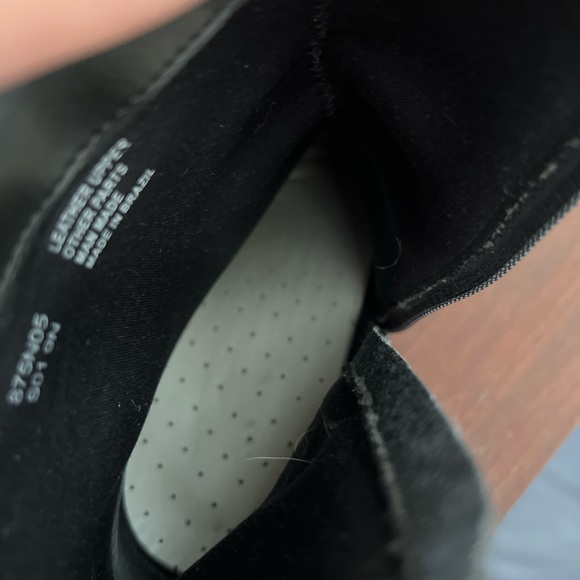 Naturalizer black leather block heel bootie boots side zip comfort shoe 9M - Picture 10 of 15